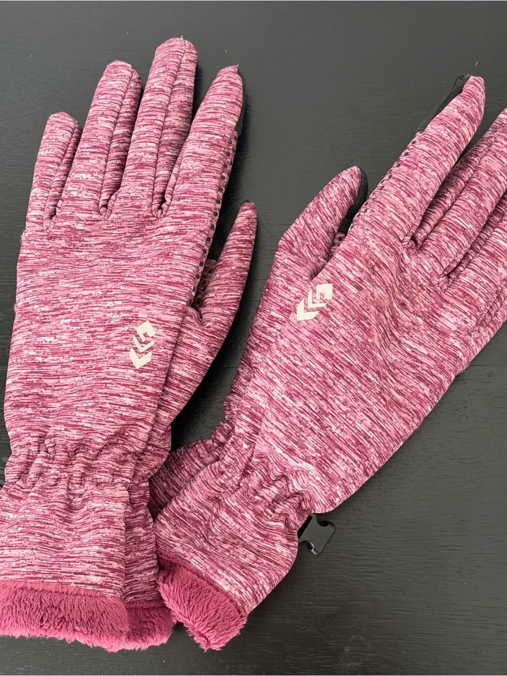 Free Country Pink Marled Fleece-Lined Winter Tech Gloves